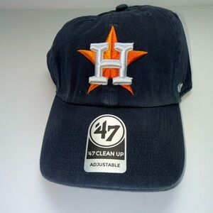 NWT Houston Astros '47 Brand Clean Up Adjustable Hat - Navy Blue